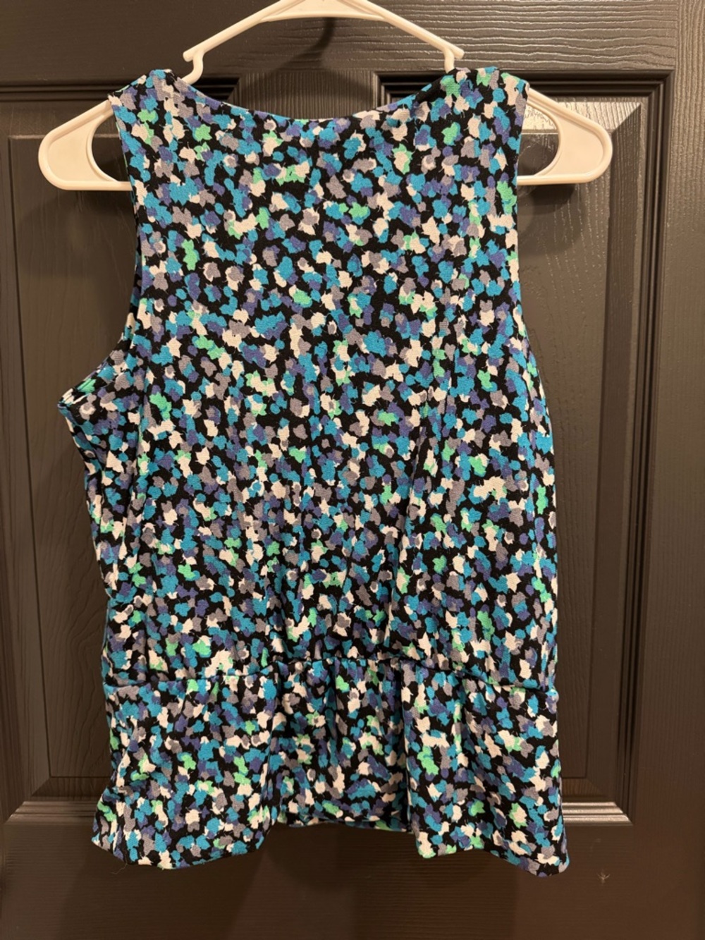 Halogen Blue, Teal & Black Abstract Ruffle Top - Picture 4 of 4